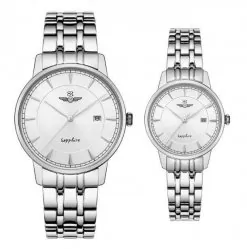 Đồng hồ cặp đôi SRWATCH SR1079.1102TE trắng