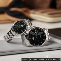 Đồng hồ cặp đôi SRWATCH SR1075.1101TE đen chính hãng