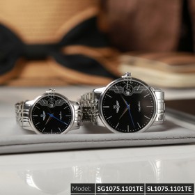 Đồng hồ cặp đôi SRWATCH SR1075.1101TE đen giá tốt