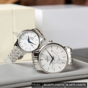 Đồng hồ cặp đôi SRWATCH SR1075.1102TE trắng chính hãng