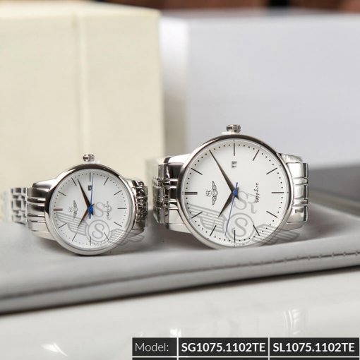Đồng hồ cặp đôi SRWATCH SR1075.1102TE trắng giá tốt