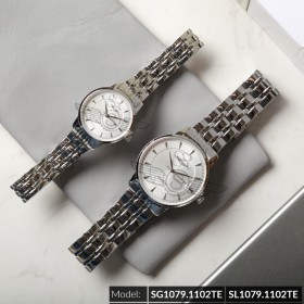 Đồng hồ cặp đôi SRWATCH SR1079.1102TE trắng cao cấp