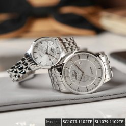 Đồng hồ cặp đôi SRWATCH SR1079.1102TE trắng chính hãng