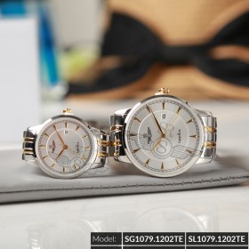 Đồng hồ cặp đôi SRWATCH SR1079.1202TE trắng chính hãng