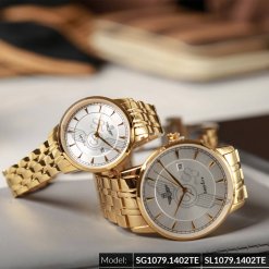 Đồng hồ cặp đôi SRWATCH SR1079.1402TE trắng chính hãng
