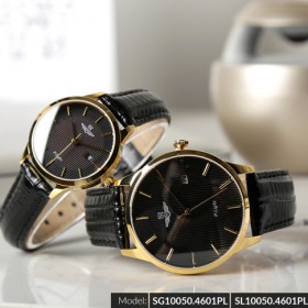 Đồng hồ cặp đôi SRWATCH SR10050.4601PL đen-1