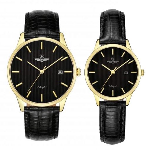 Đồng hồ cặp đôi SRWATCH SR10050.4601PL đen