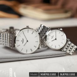 Đồng hồ cặp đôi SRWATCH SR8702.1102 trắng-2