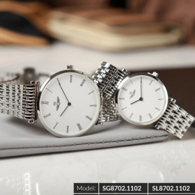 Đồng hồ cặp đôi SRWATCH SR8702.1102 trắng-2
