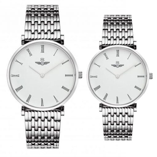 Đồng hồ cặp đôi SRWATCH SR8702.1102 trắng