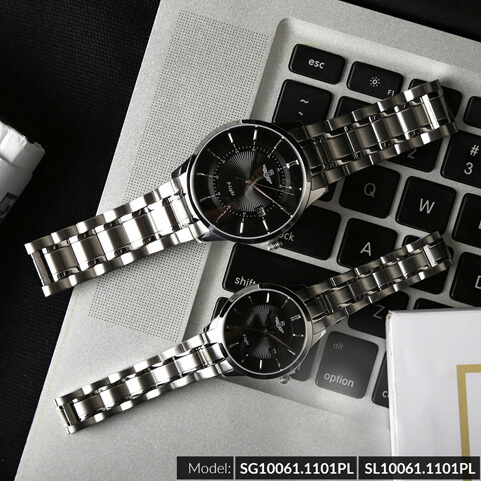 Đồng hồ cặp đôi SRWATCH SR10061.1101PL đen-1